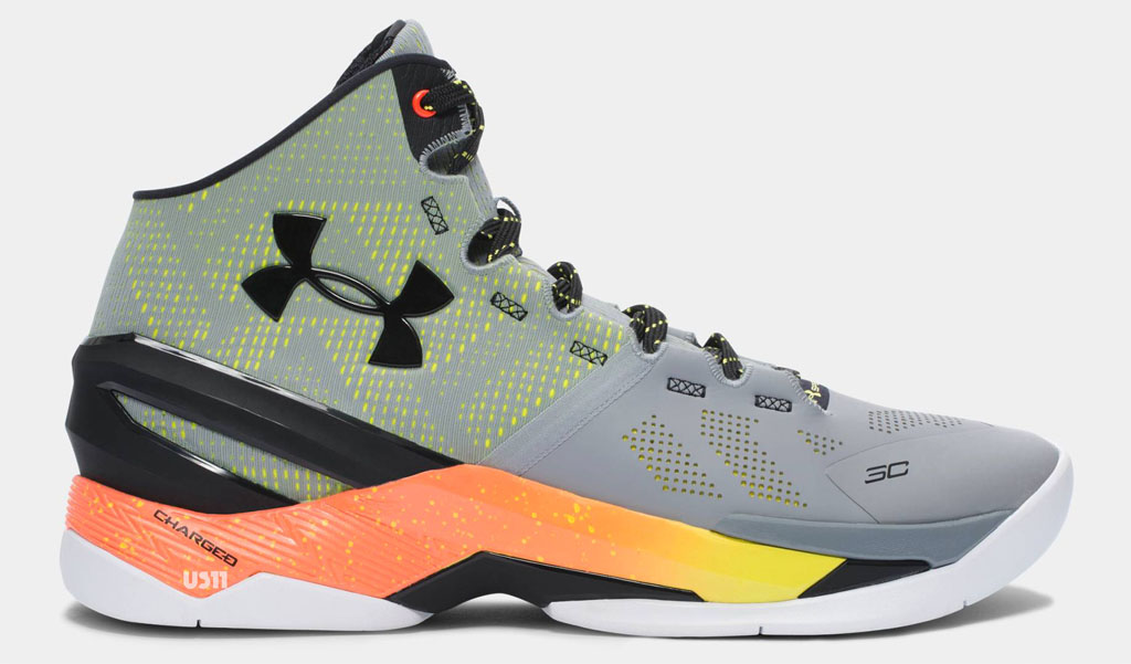 Under Armour Curry Two Grey/Orange-Yellow