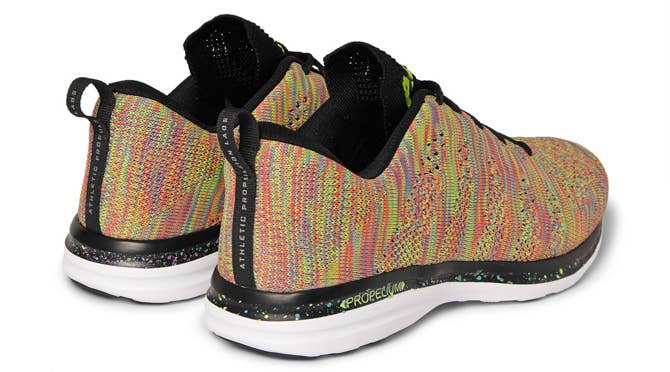 multicolor flyknit trainers