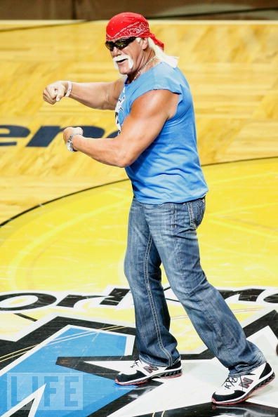 Hulk Hogan wearing the New Balance 8574