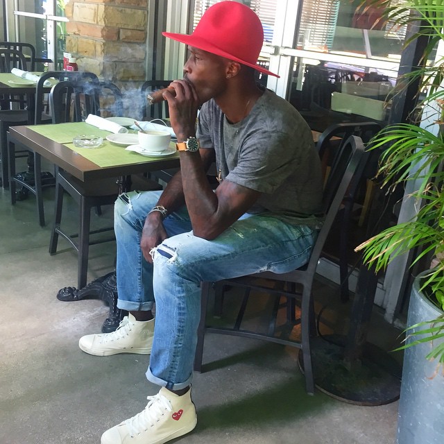 Chad Johnson wearing the Comme des Garcons x Converse Chuck Taylor All Star