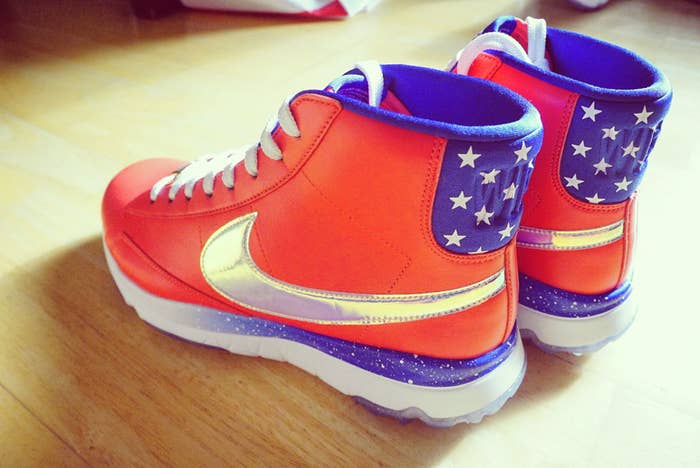 Michelle Wie&#x27;s &#x27;USA&#x27; Nike Blazer Golf Shoes (1)