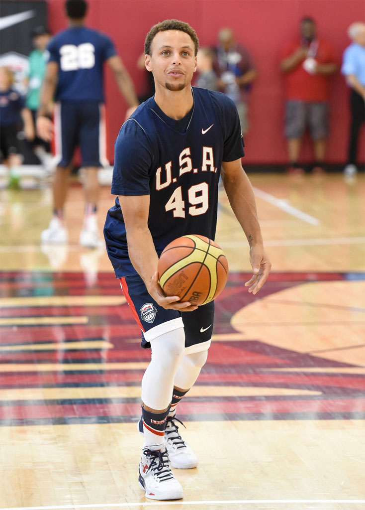 Stephen Curry wearing the &#x27;USA&#x27; Under Armour Curry Two 2