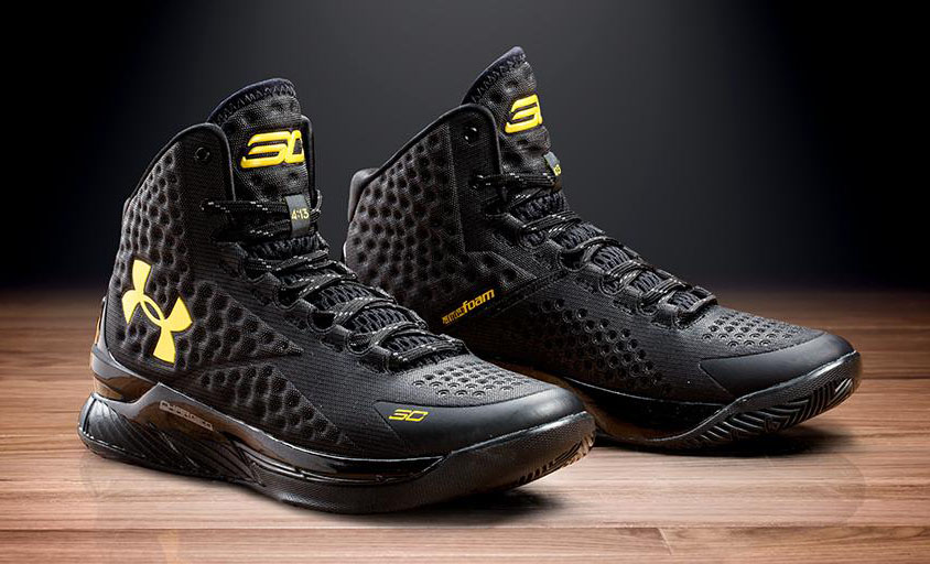Under Armour Curry One Black &amp; Gold Banner (3)