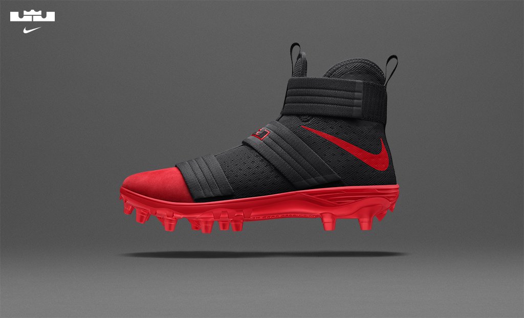 Nike LeBron Soldier 10 Cleats Ohio State Side