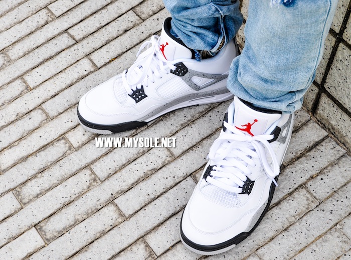 Air Jordan 4 &#x27;Cement&#x27; with Nike Air On-Foot 836015-192 (2)