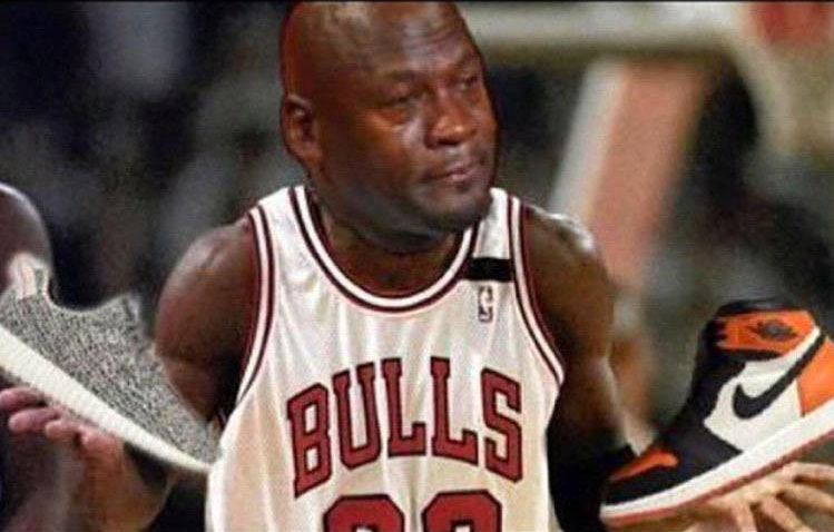 Best Michael Jordan Crying Sneaker Memes: Yeezys &amp; Shattered
