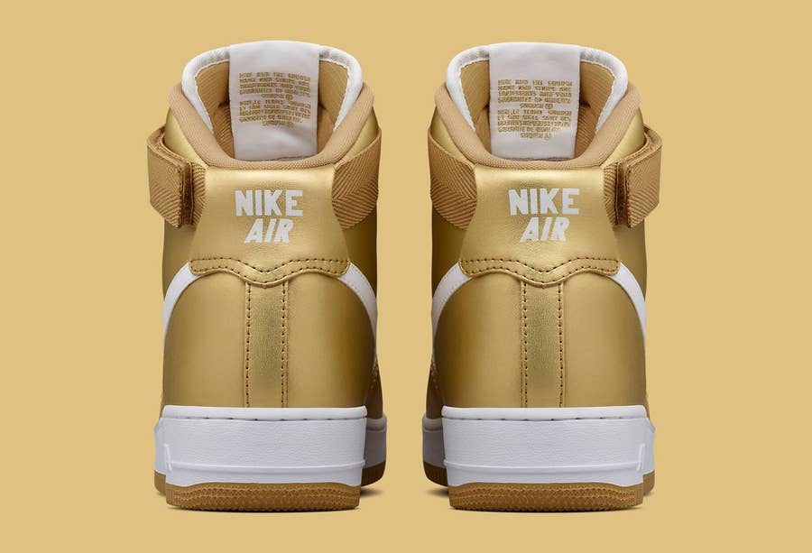 Nike ID Air Force 1 Gold Metallic / Liquid Gold Highs at 1stDibs