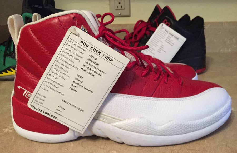 mens jordan 12 gym red