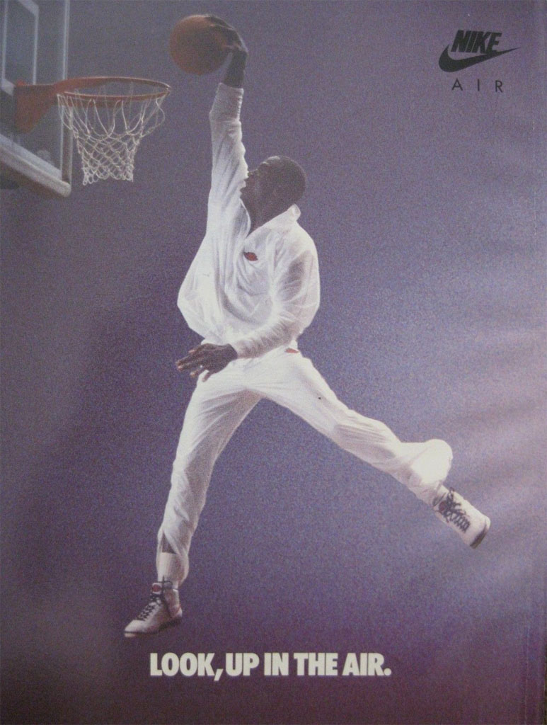 Michael Jordan &#x27;Look, Up in the Air&#x27; Nike Air Jordan Poster (1987)