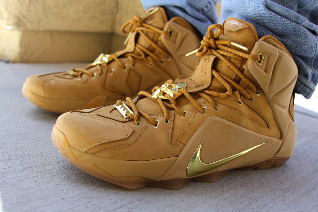 DaReal08 wearing the &#x27;Wheat&#x27; Nike LeBron XII 12 EXT