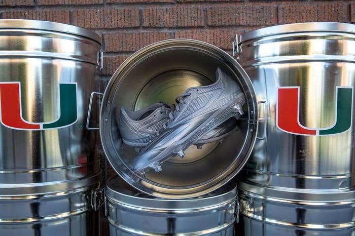 adidas Afterburner 3.0 Silver Dipped for Miami Hurricanes (2)
