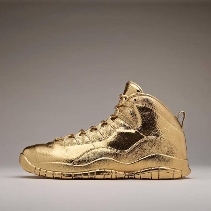 Drake Gold Air Jordan 10 (1)
