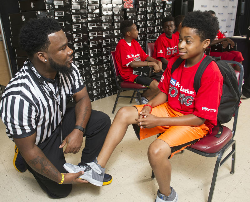 Foot Locker &amp; Kyrie Irving Donate 190 Pairs of Sneakers to Kids (3)