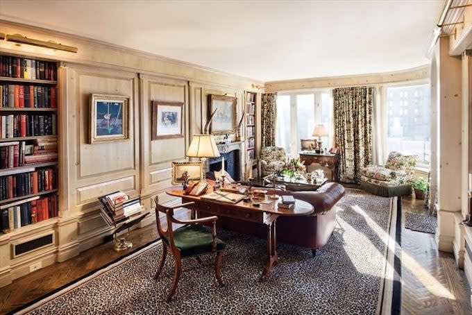 Living Room of Joan Rivers Manhattan Penthouse 