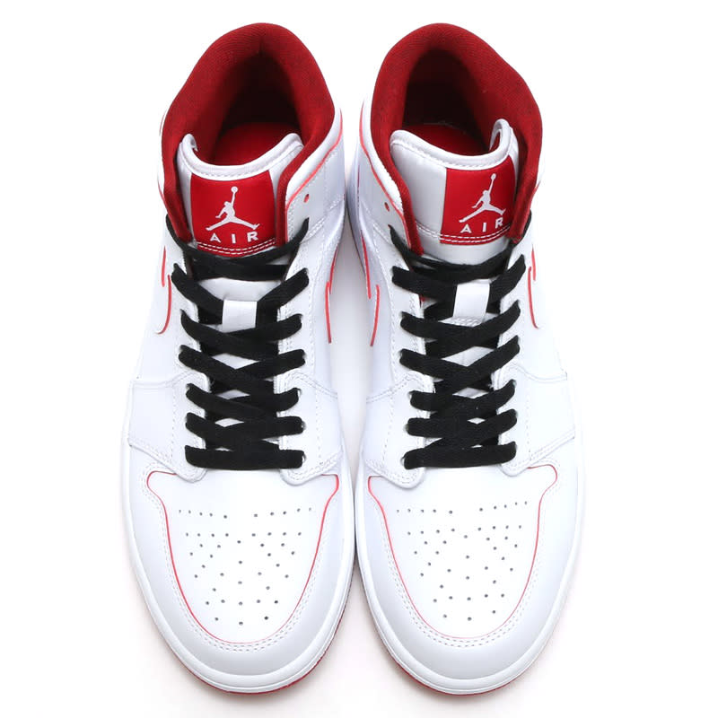 Jordan 1s white sales and red