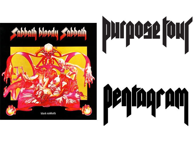Black Sabbath&#x27;s Album Cover x Justin Bieber&#x27;s &#x27;Purpose&#x27; Tour Logo