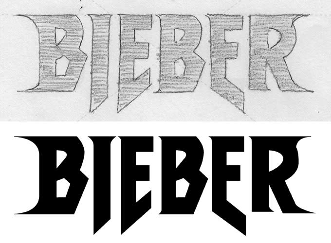 Bieber Sketch and Final Logo