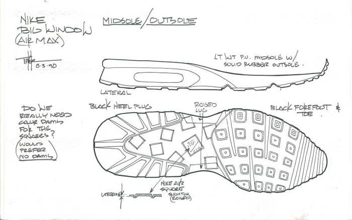 Here's a Look at Tinker Hatfield's Original Sketch for the Nike Air Max ...