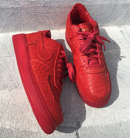 Red Customize Nike Sneaker