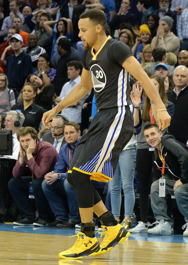 Stephen Curry Scores 46 Points Against the Oklahoma City Thunder in an Under Armour Curry Two PE