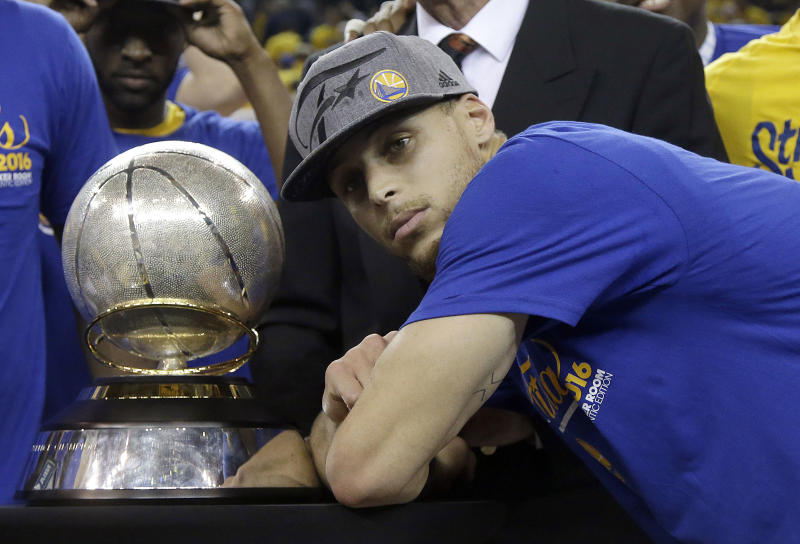 Stephen Curry Celebrates Western Conference Championship