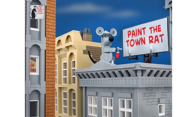 Banksy Paint the Town Rat Lego Recreation
