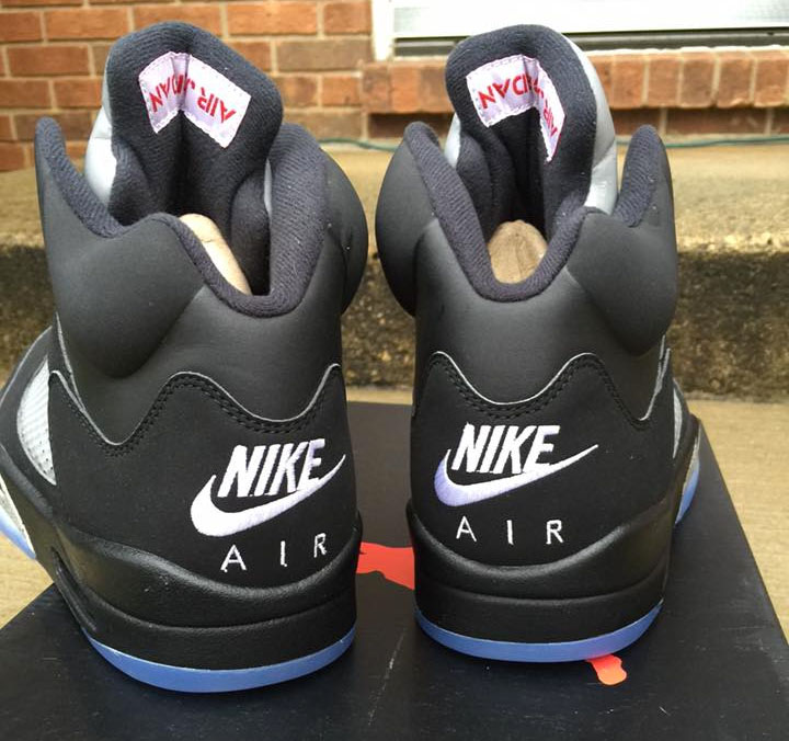 Jordan 5 with nike air store on back