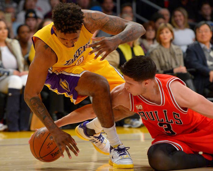 Nick Young Wears the &#x27;LA Lakers&#x27; adidas TS Lightswitch Gil (3)