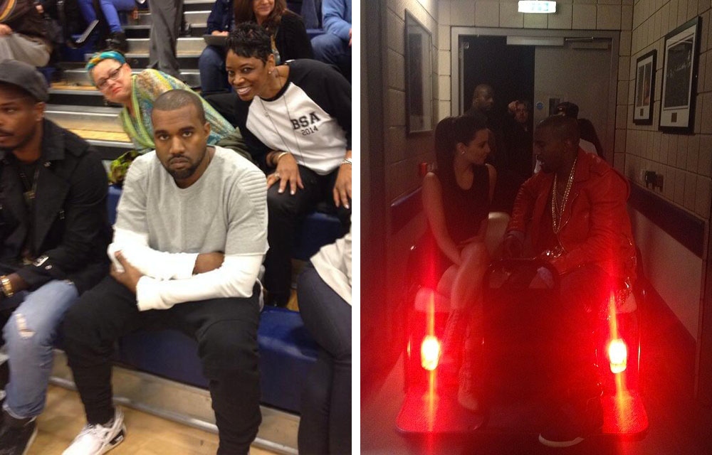 Kanye West wearing adidas &amp; Nike