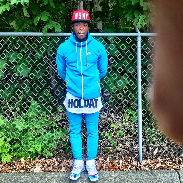 Nate Robinson wearing a &#x27;Smurf Gang&#x27; Air Jordan XI 11 Custom