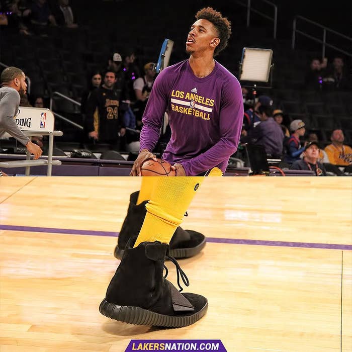 Nick Young Plays in the &#x27;Black&#x27; adidas Yeezy 750 Boost (1)