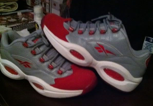 Reebok Question Low Grey Red Suede