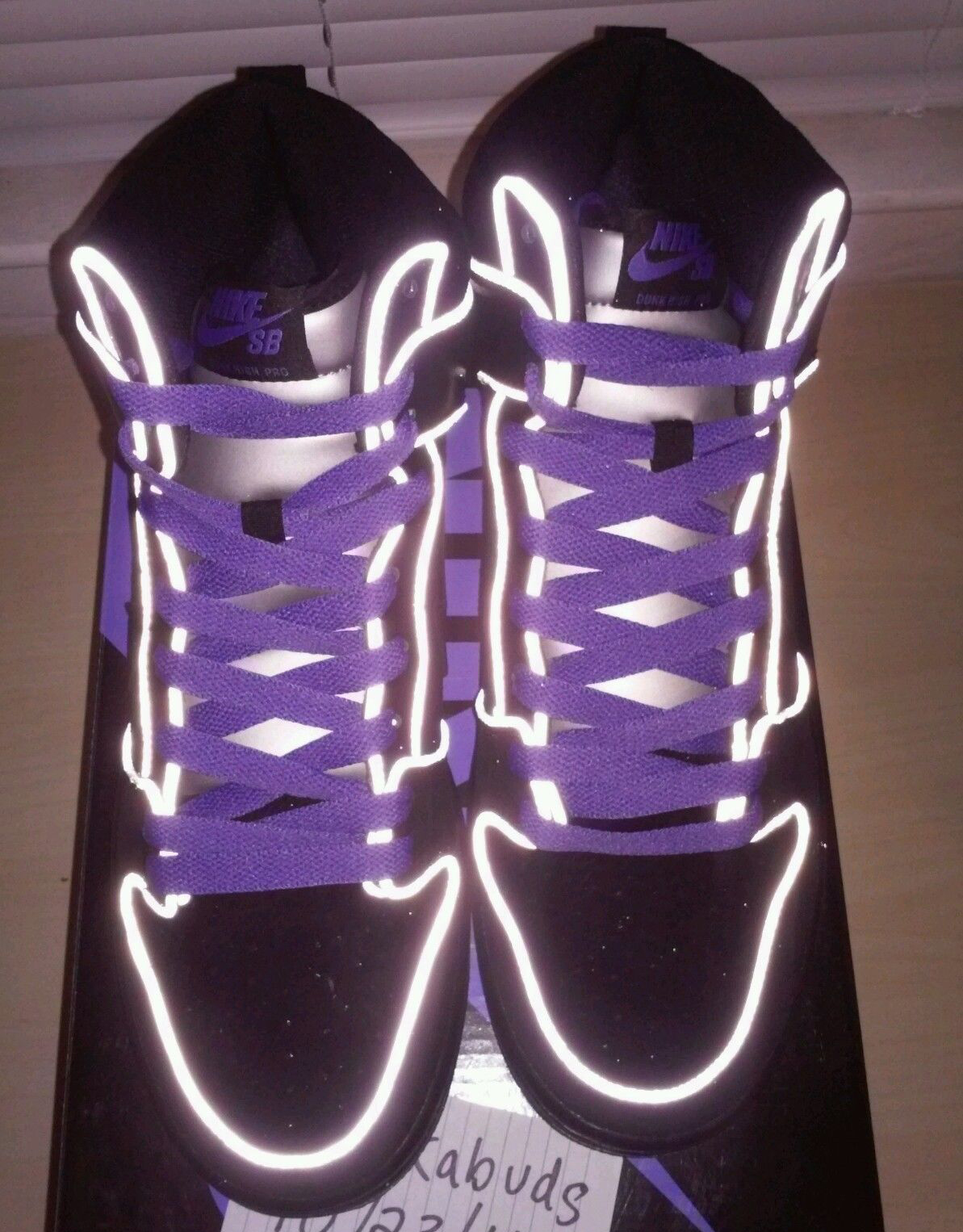 Nike SB Dunk High Purple Box 3M Toe Down