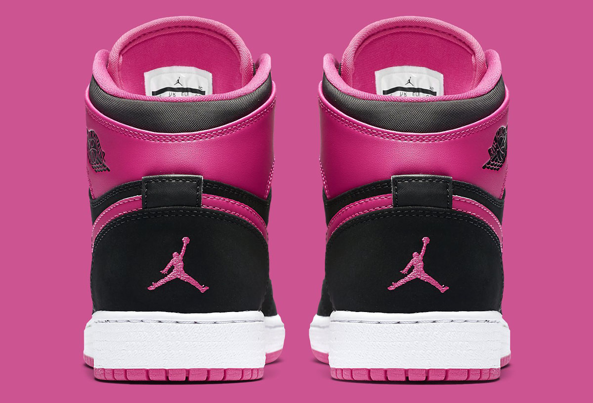 Air Jordan 1 High Girls Black/Pink (6)