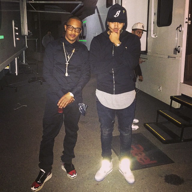 Chris Brown wearing the &#x27;Laser&#x27; Air Jordan IV 4