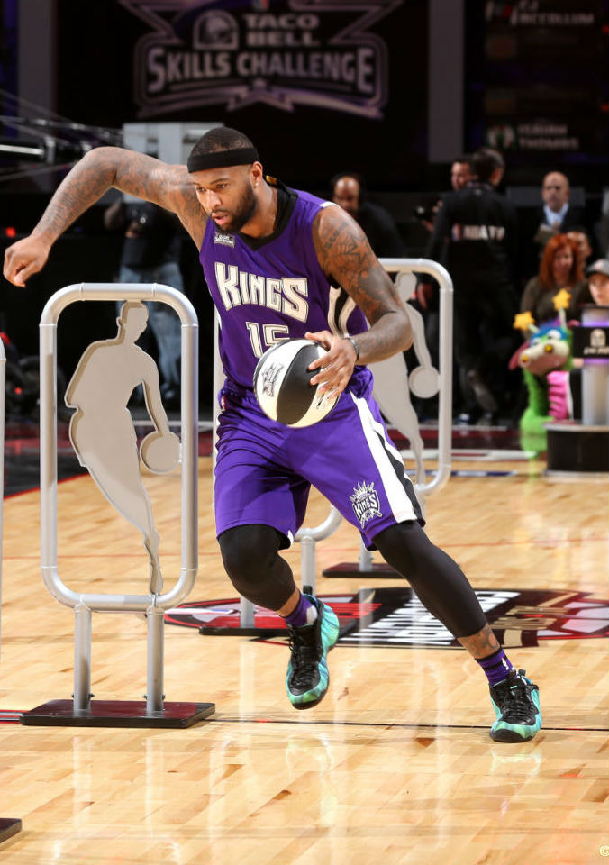 DeMarcus Cousins Wearing the &#x27;Northern Lights&#x27; Nike Air Foamposite One