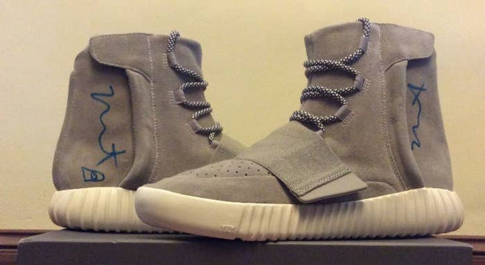 Kanye West Signed &amp; Sketched adidas Yeezy 750 Boost (1)