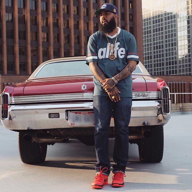 Stalley wearing the &#x27;Deceptive Red&#x27; Nike Kyrie 1
