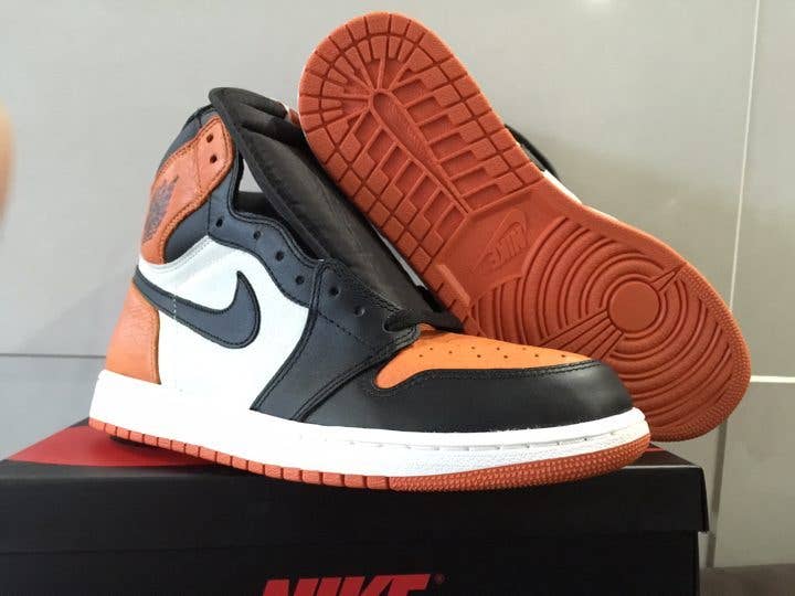 Air Jordan 1 Shattered Backboard 555088-005 Orange Black White