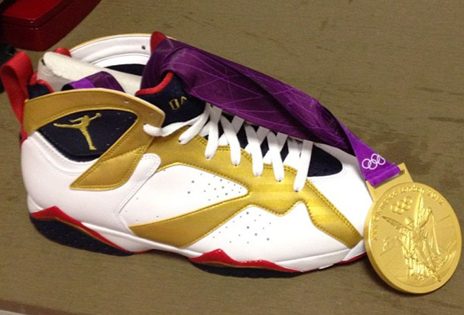 Air Jordan 7 Gold Medal Sample (2012)