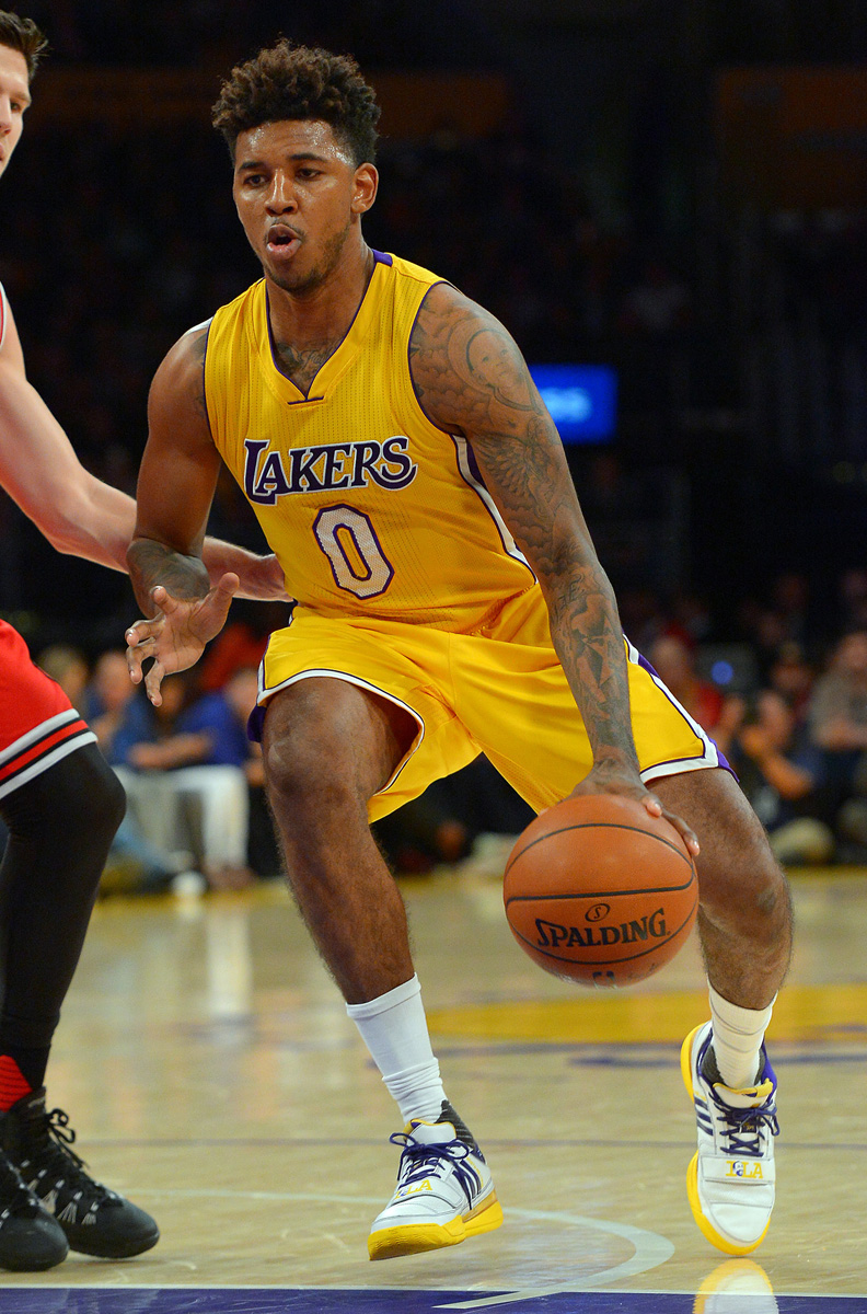 Nick Young Wears the &#x27;LA Lakers&#x27; adidas TS Lightswitch Gil (2)