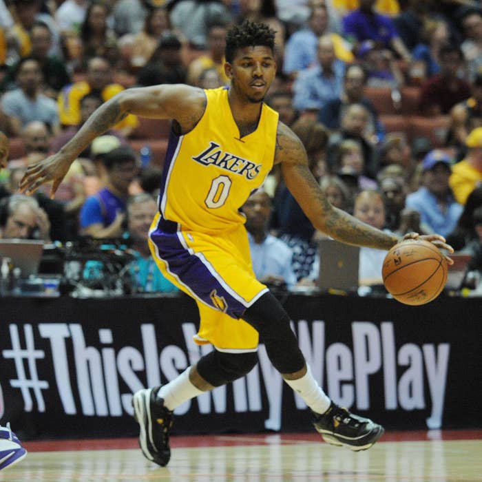 Nick Young wearing the Reebok Answer 1 (1)