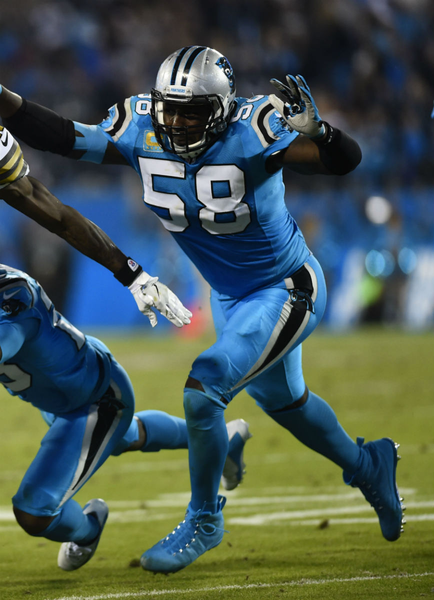 Blue thomas davis clearance jersey