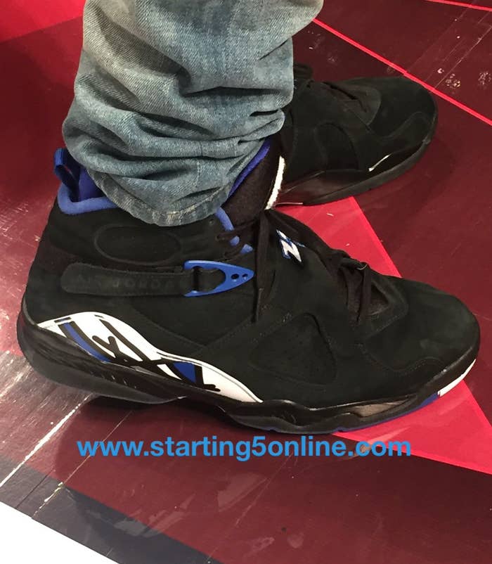 Drake Wearing the Black &#x27;Kentucky Blue&#x27; Air Jordan 8
