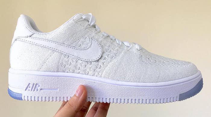 White Flyknit Air Force 1