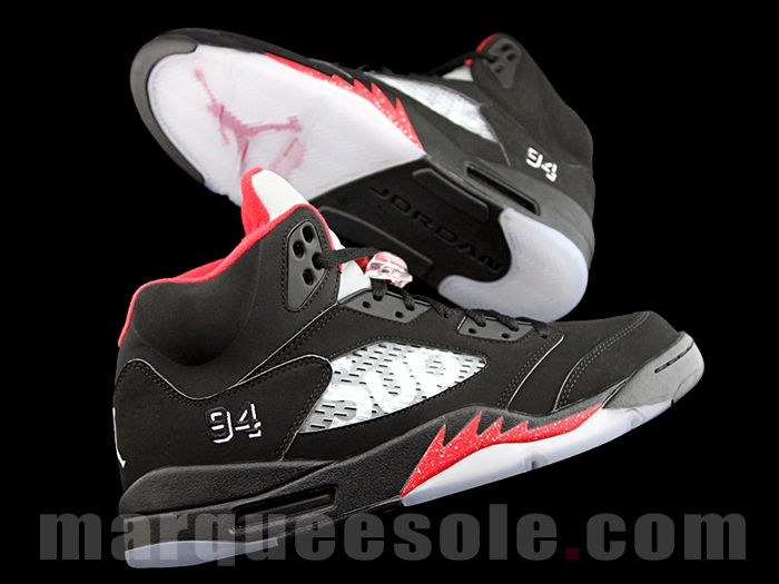 Supreme x Air Jordan 5 Retro Black 824371-001 (4)