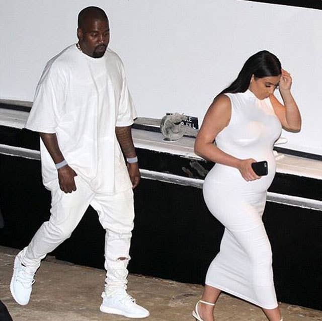 Kanye West wearing the &#x27;White&#x27; adidas Yeezy 350 Boost