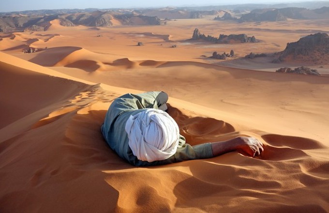 Tuareg guide resting Shot by Evan Cole