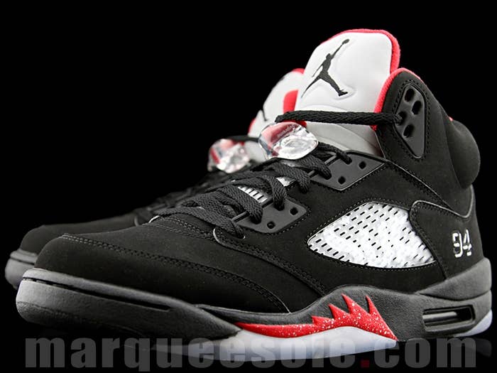Supreme x Air Jordan 5 Retro Black 824371-001 (2)