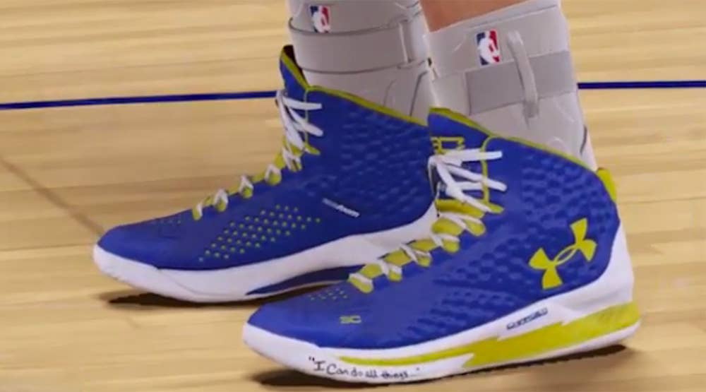 Stephen Curry's Under Armour Curry One in NBA 2K16